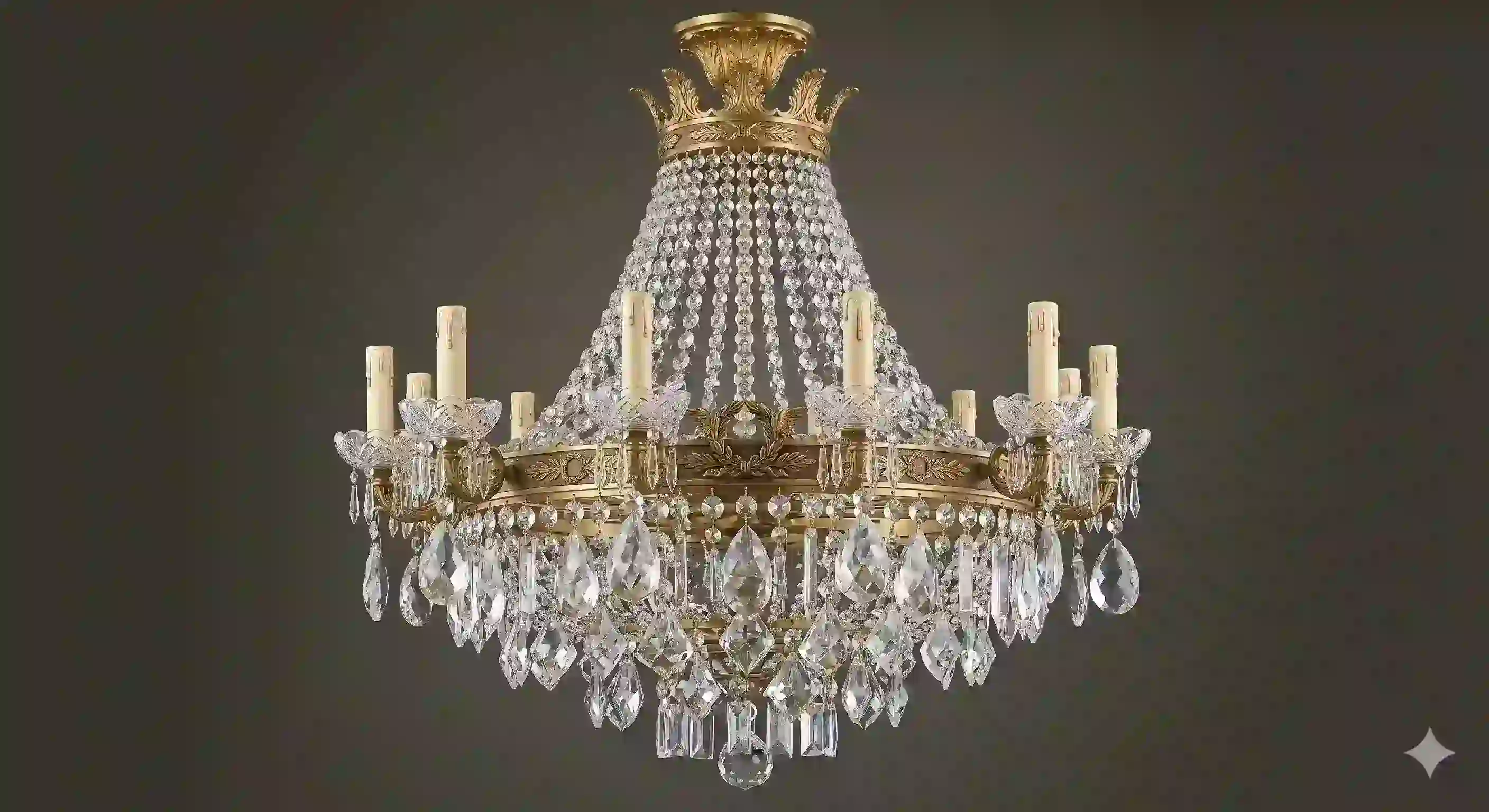 أباجورة حائط مذهبة